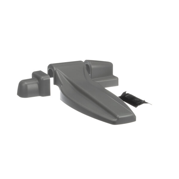 A close-up of a grey plastic Kason hinge cover set.