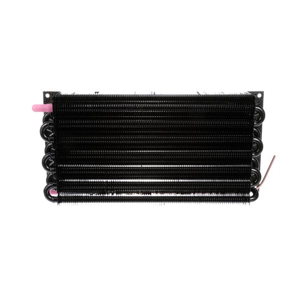 A black metal True Refrigeration evaporator coil.
