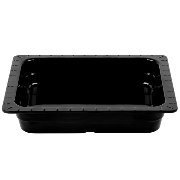 a black rectangular object with a white background