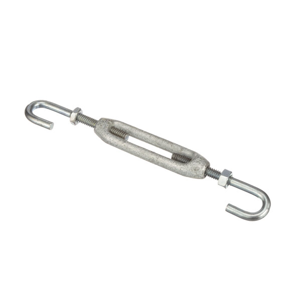 A Vulcan turn buckle with a hook on the end.