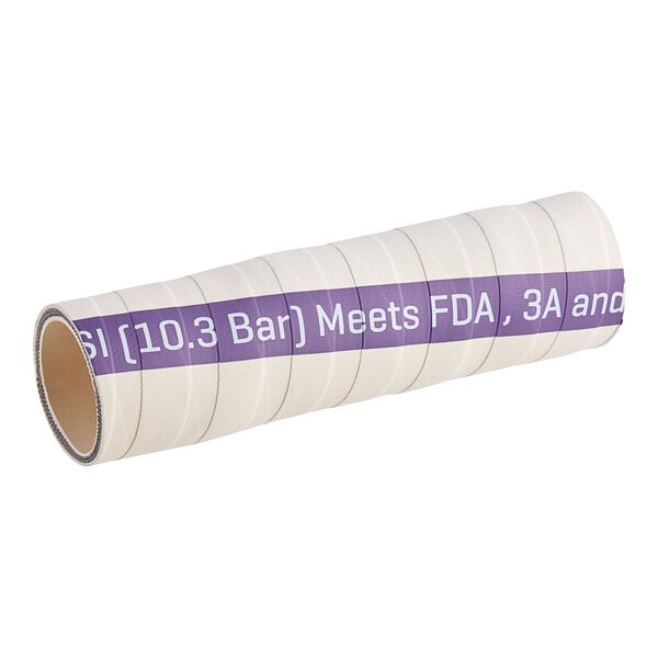 A white Hobart dishwasher discharge hose.