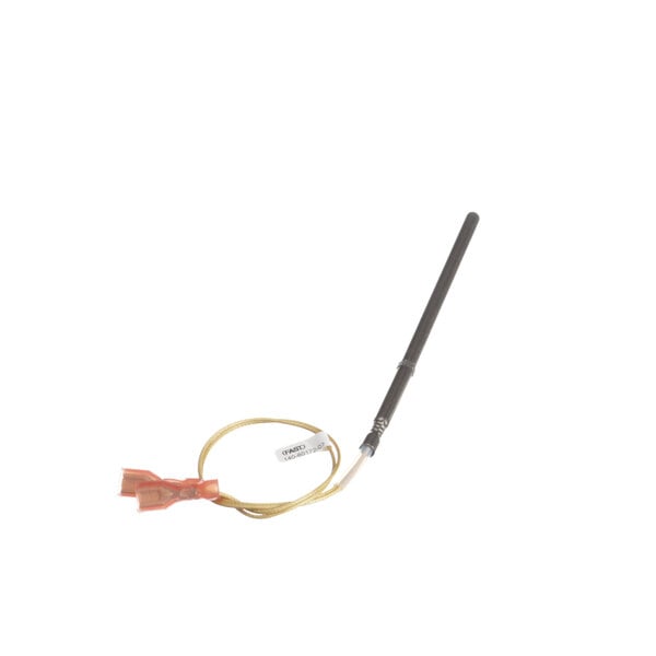 A Blodgett thermistor probe with a wire attached.