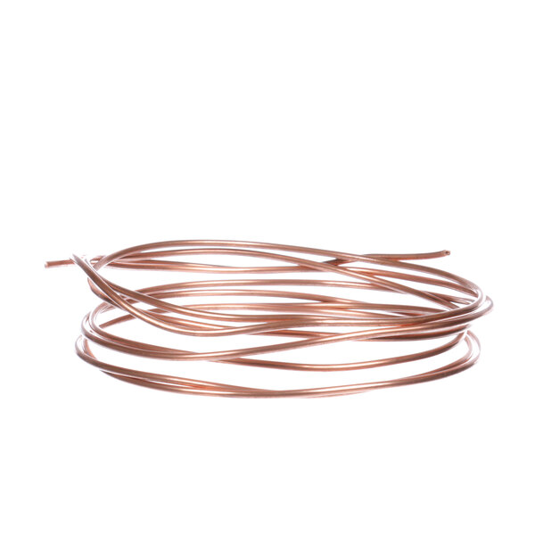 A close-up of a copper capillary tube.