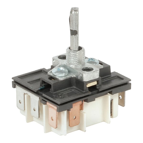 A close-up of an Imperial Infinite Control switch with a metal cover.