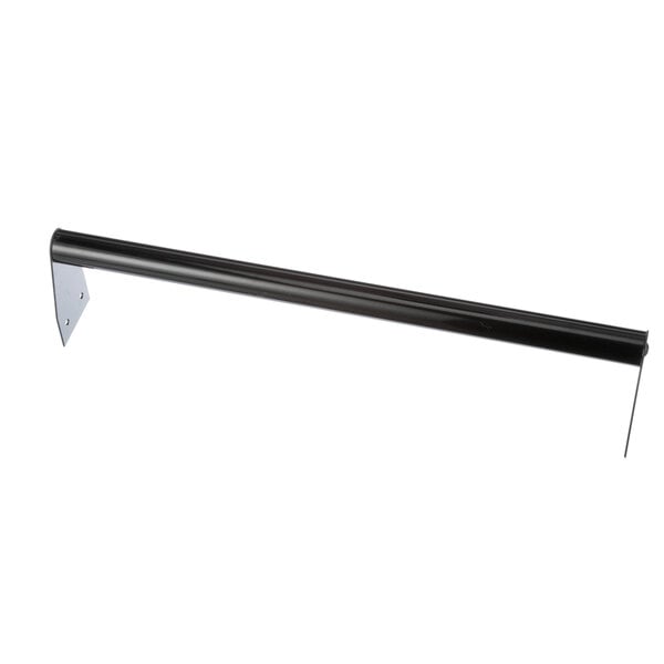 A black metal bar with a long black tube.