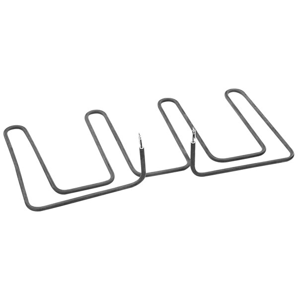 A close-up of a Garland heating element with metal hooks.