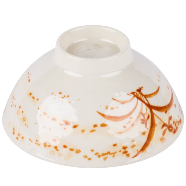 a white and orange blot