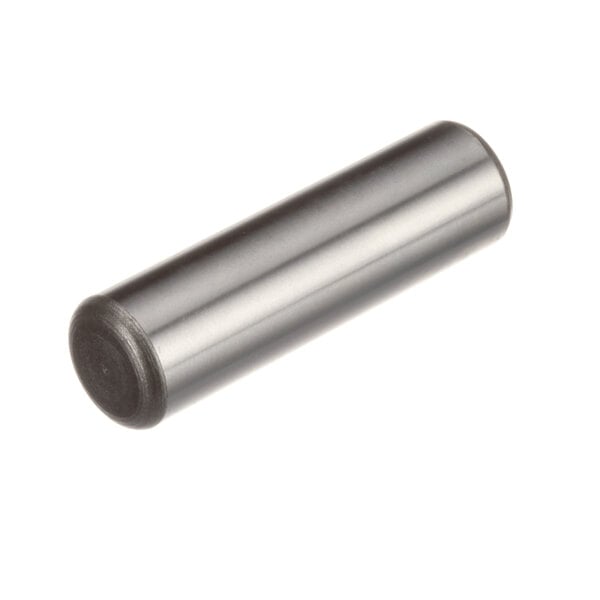 A metal cylinder with a metal rod and round cap.