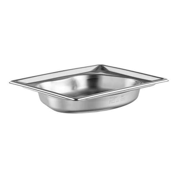 A Vollrath stainless steel Super Pan with a square design.