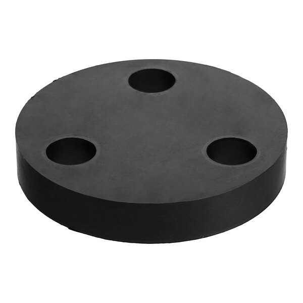 A black circular Hobart stand pipe cover with holes.