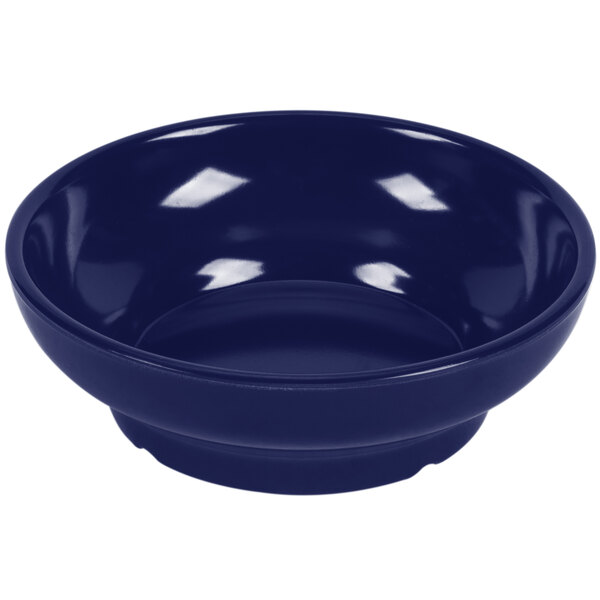 a blue bowl with a white background