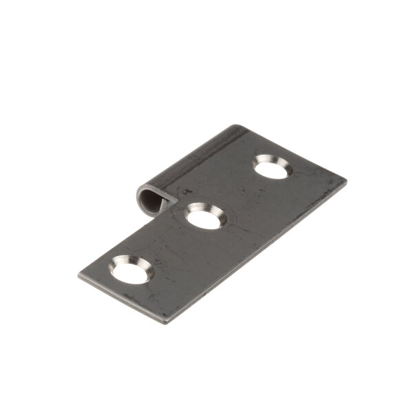 A black metal BKI RH door hinge with two holes.