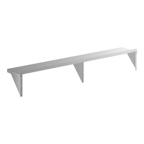 Regency 16 Gauge Stainless Steel 12" x 72" Heavy Duty Solid Wall Shelf