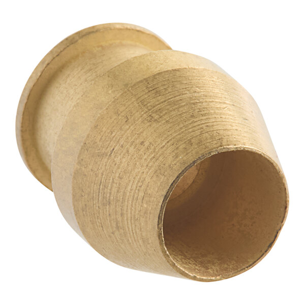 A gold metal US Range olive ball sleeve with a hole in it.