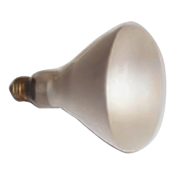 A close-up of a Giles 25356 white warming bulb.