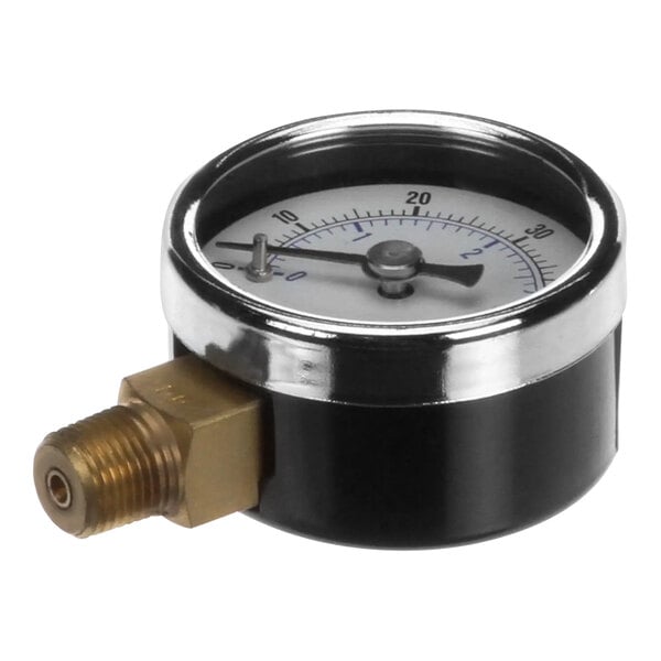 A Convotherm pressure gauge with brass nozzle.