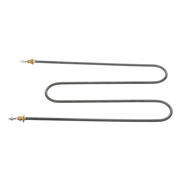 A pair of long metal heating rods with connectors on the ends.