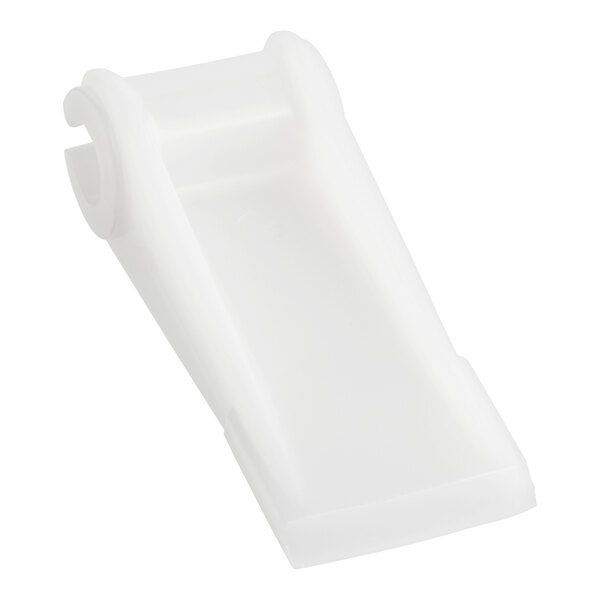 A white plastic Cleveland scraper blade clip.