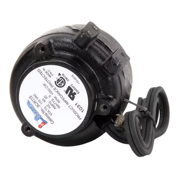 A Continental Refrigerator N5411 motor with a black housing and attached power cord.