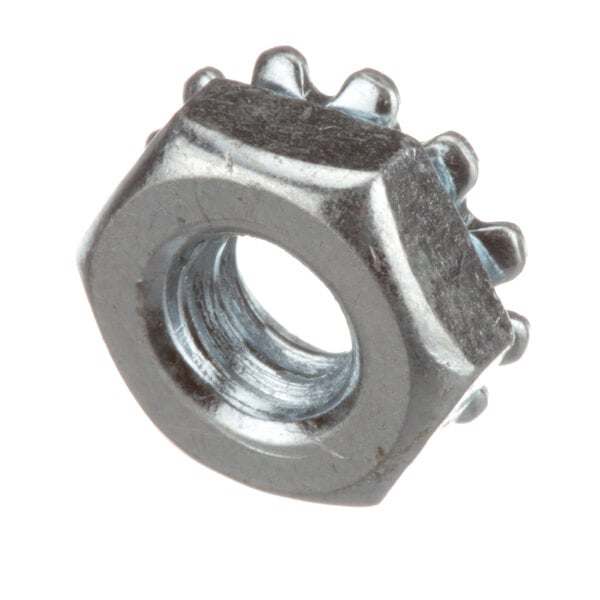 A Pitco Keep Nut with a metal nut on it.