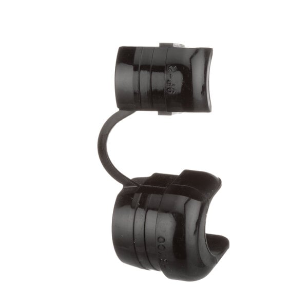 A pair of black rubber Metro strain reliefs.