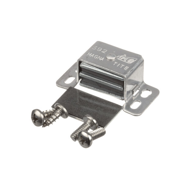 A close-up of a Lockwood MAG-CA36 magnet latch with screws.