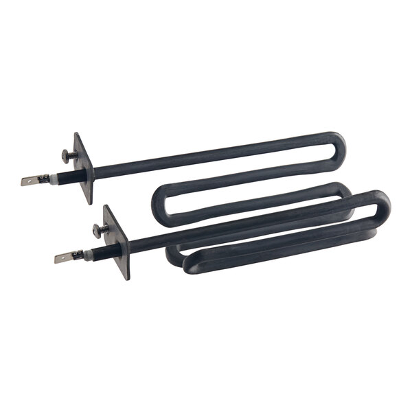 Two Hatco black metal heating elements with handles.