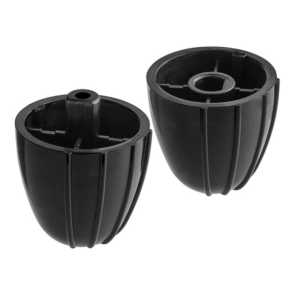 A black plastic container with two black plastic Hatco Tpt handles.