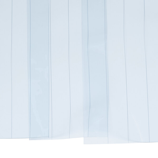 A white rectangular object with blue stripes.