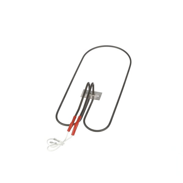 A black wire with red handles connected to a metal Duke loop element.