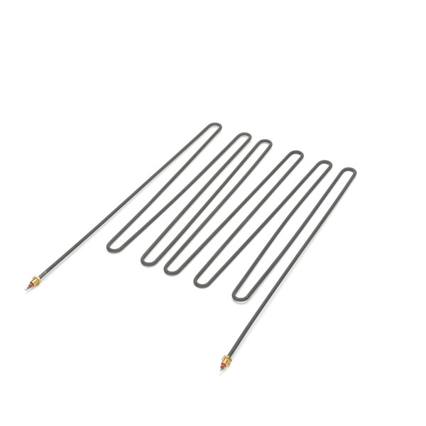 A group of Food Warming Equipment 120 V heating elements with wires on metal rods.