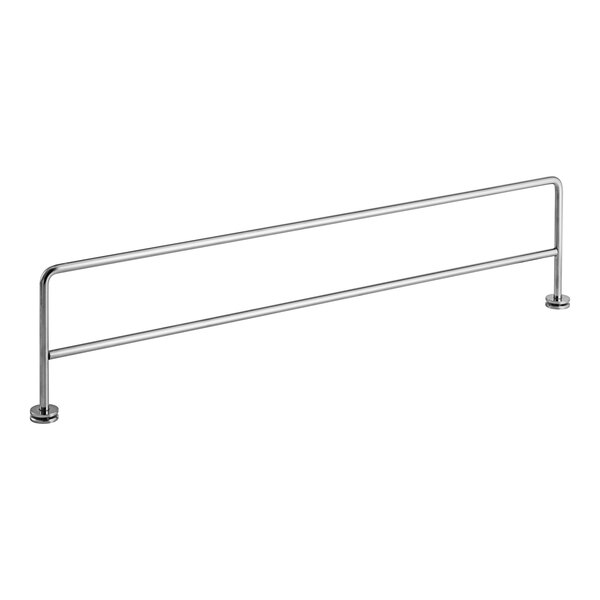 A stainless steel side rail for an Alto-Shaam holding cabinet.