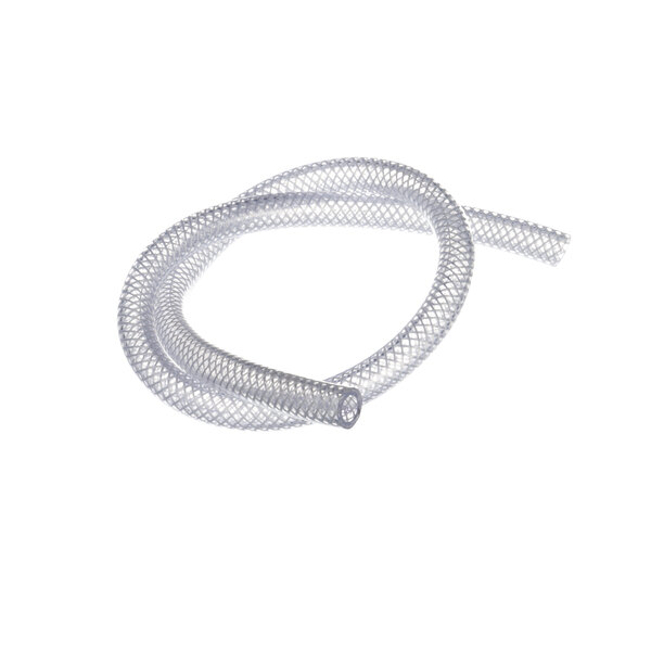 A white flexible tube on a white background.