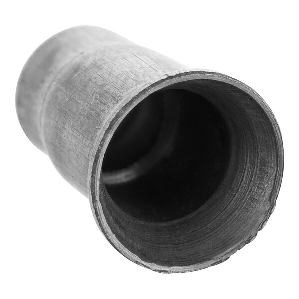 A black metal Vulcan orifice with a hole in it.