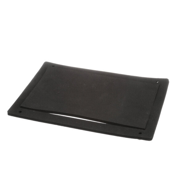 A black rectangular plastic tray with a clear surface and a black handle.