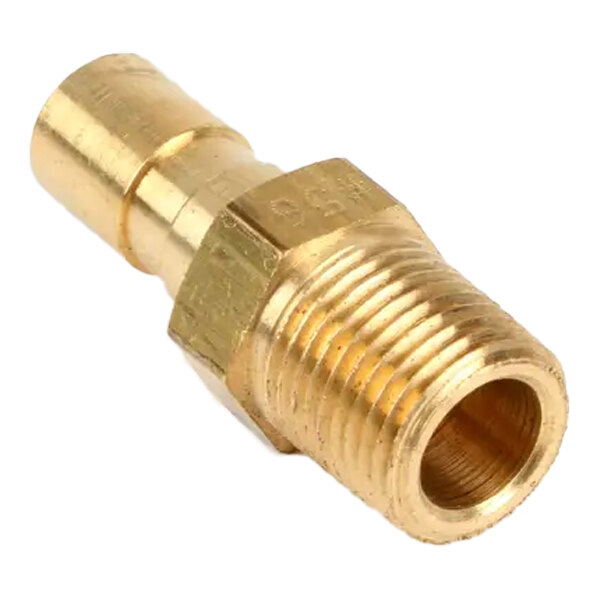 A brass lighter orifice fitting for natural gas applications.