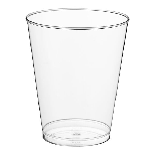 Fineline Savvi Serve 408-CL 8 oz. Tall Clear Hard Plastic Tumbler - 500/Case