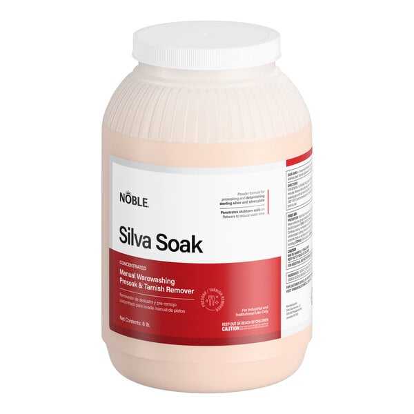 Noble 8 lb. / 128 oz. Silva Soak Tableware Concentrated Presoak Powder - 4/Case