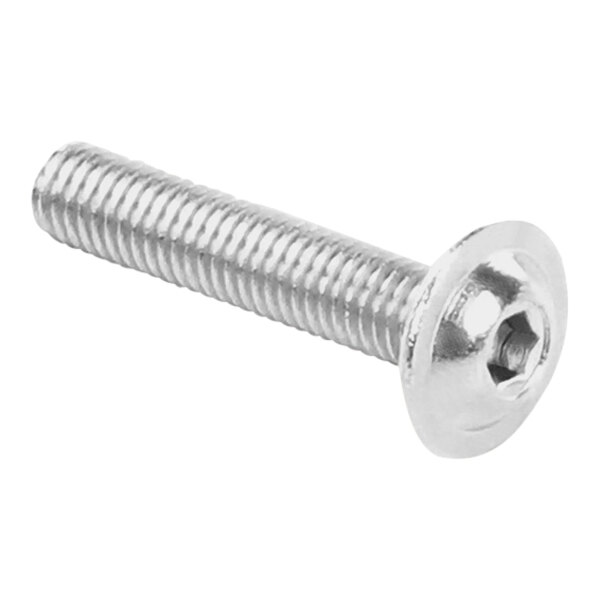 A close-up of a stainless steel screw with a Convotherm head.