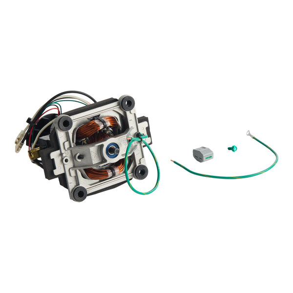 A Vitamix 15287 120v motor with wiring and installation accessories.