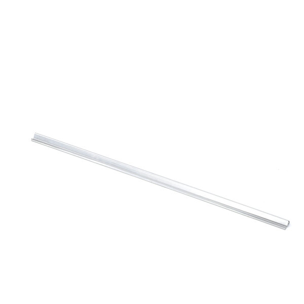 A white plastic tube with a white metal rod inside.