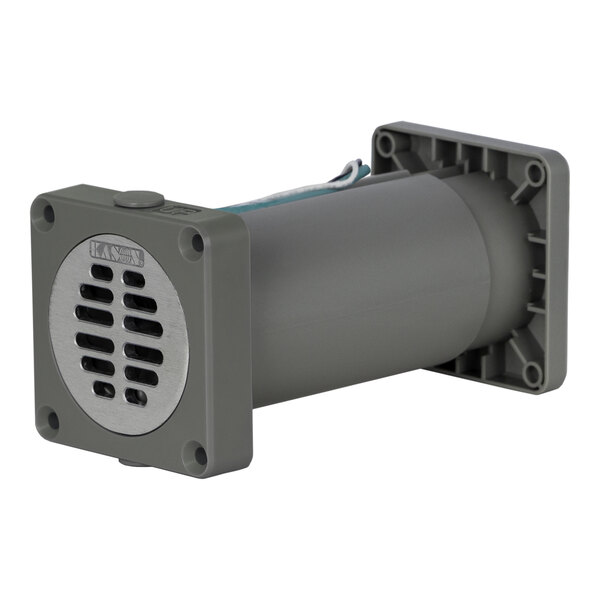 A gray Kason 1825LE Intelli-Vent pressure relief port with a round vented face and mounting flanges.