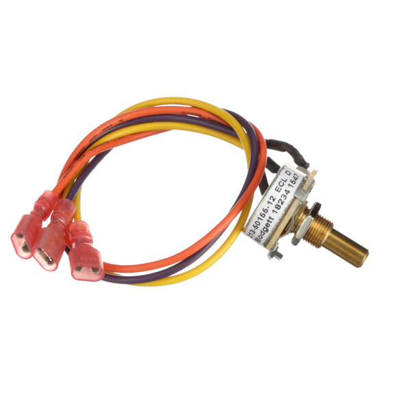 A Blodgett 18234 remote potentiometer with wires.