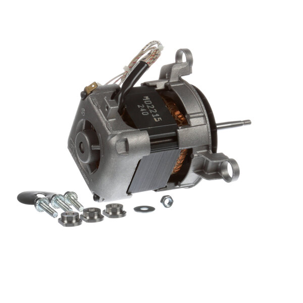 A Cadco VN1045CO fan motor with screws and wires.