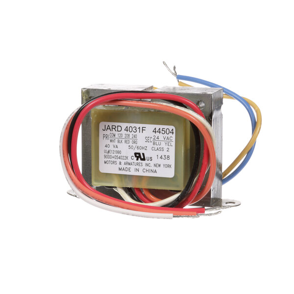 A close-up of a Legion Transformer, a small electronic device with wires.