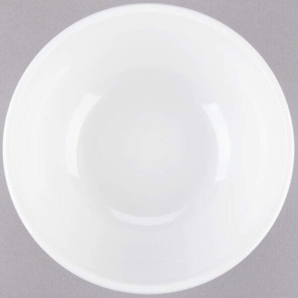 A white round melamine bowl.