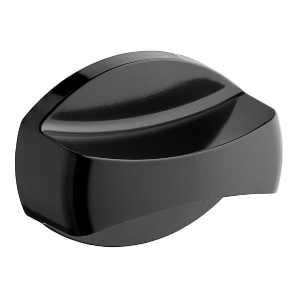 A black plastic Garland Sunfire open burner knob.