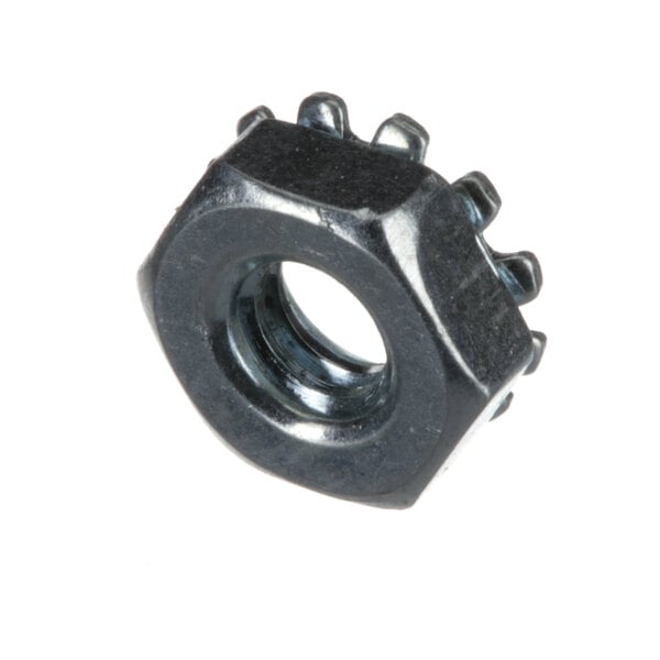 A close-up of a black Henny Penny nut.