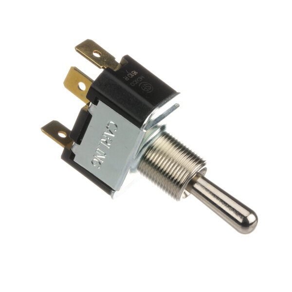 A close-up of a Hoshizaki toggle switch with a black knob.