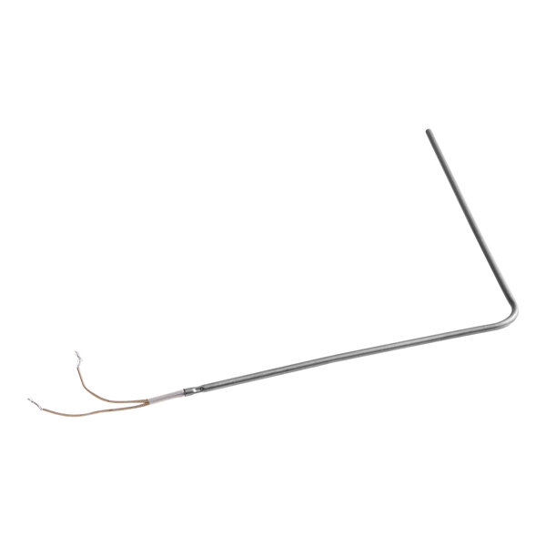 A metal cavity probe with two attached wires, used for temperature sensing in ovens.